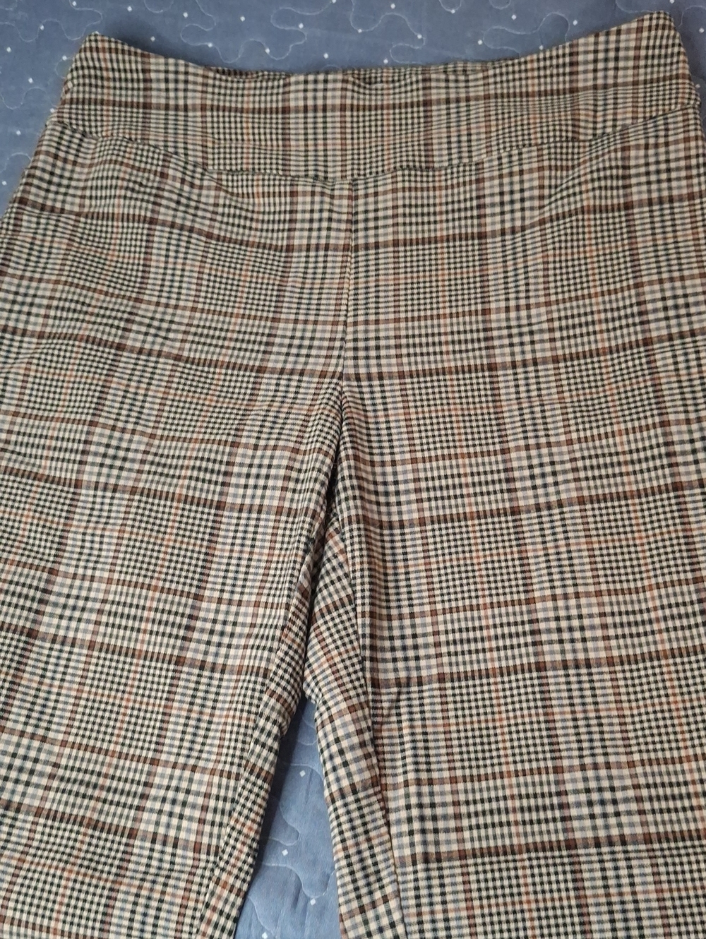 New Directions Plaid Pull on Pants in Brown & Cream Size 12P Like New